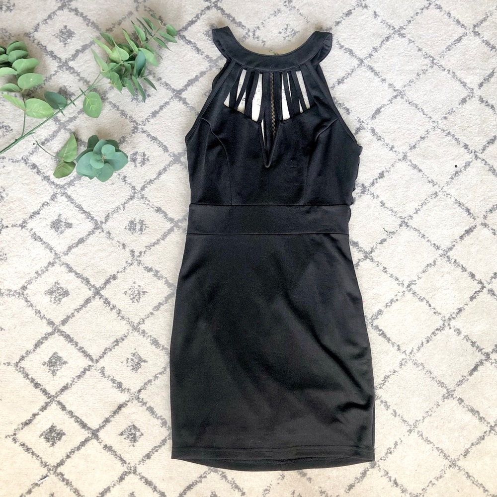 Strappy black going out dress